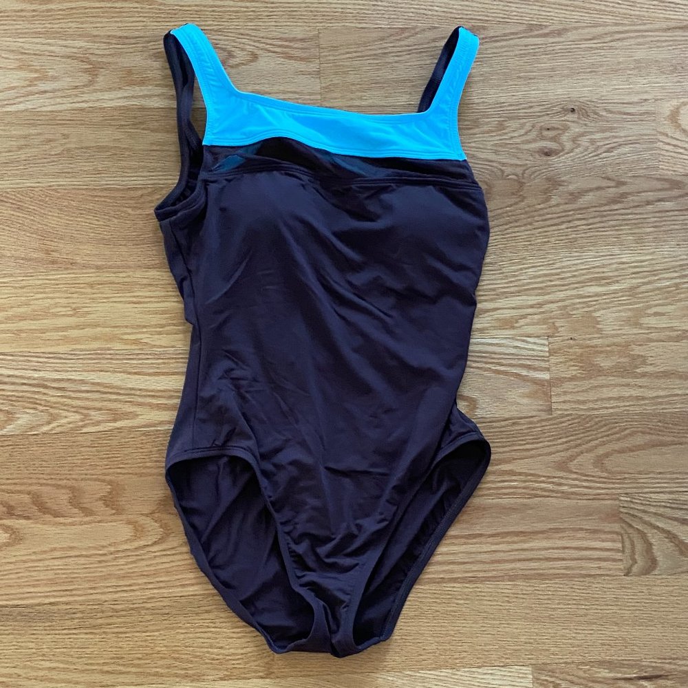 Anne Cole Brown & Blue One Piece Swimsuit (10)